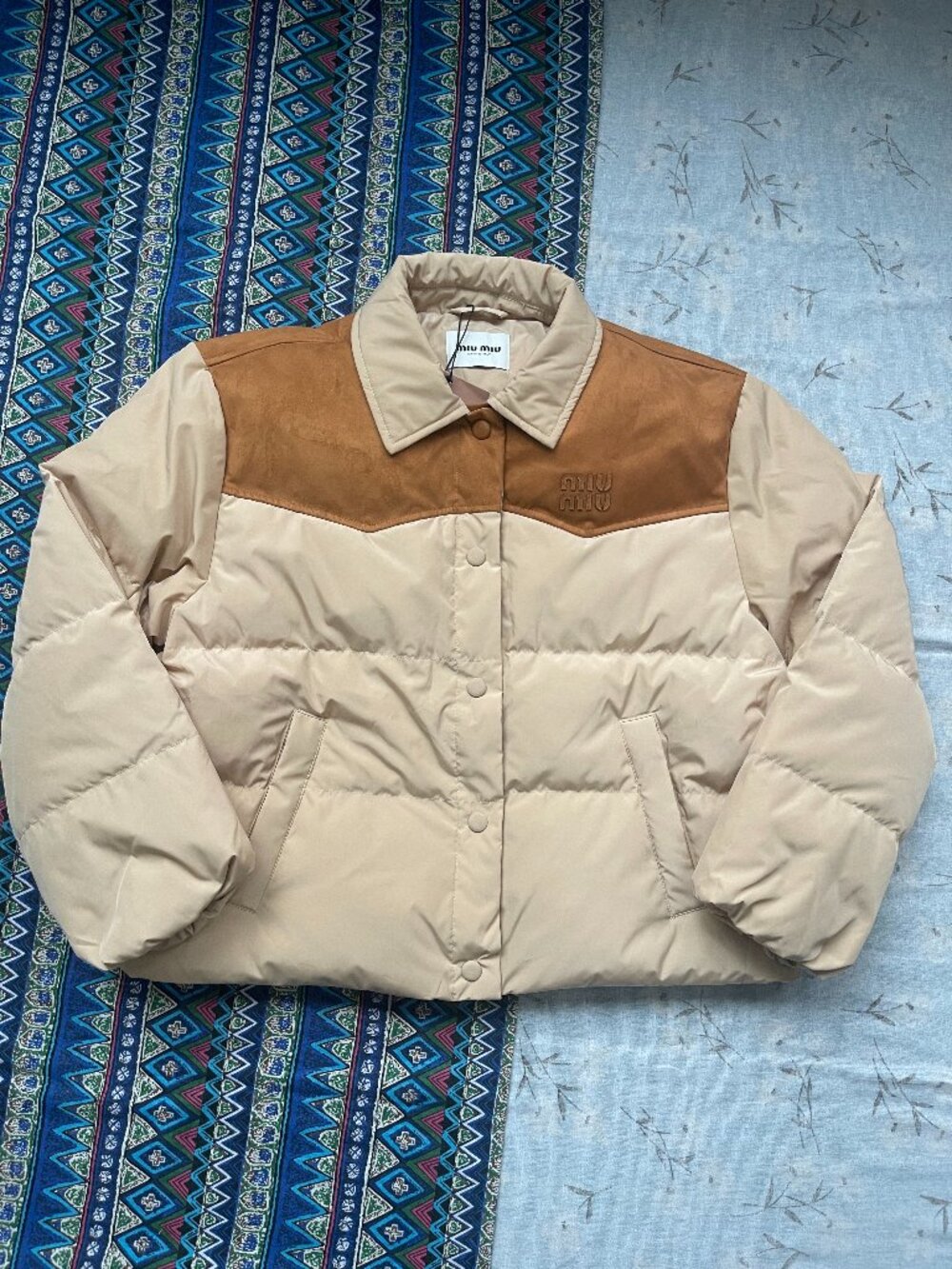 Miu Miu Women's Two-Toned Blouson Down Jacket